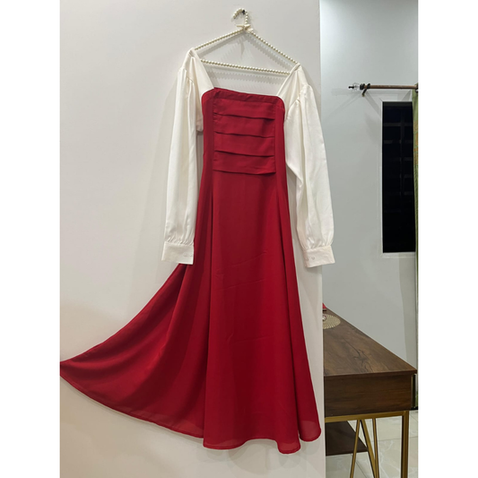 Georgette Pinterest Inspired Long Dress for Women – Elegant Flowy Maxi Dress
