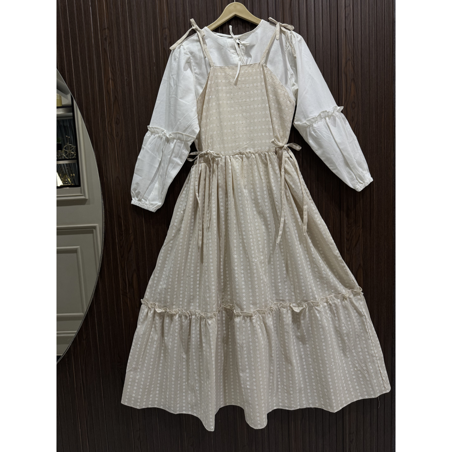 Stuff Mix Summer Cotton Dress | Korean Inspired | 4 Colors | Puff Sleeve