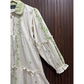 Floral Lawn Top with Collar and Frill Hem