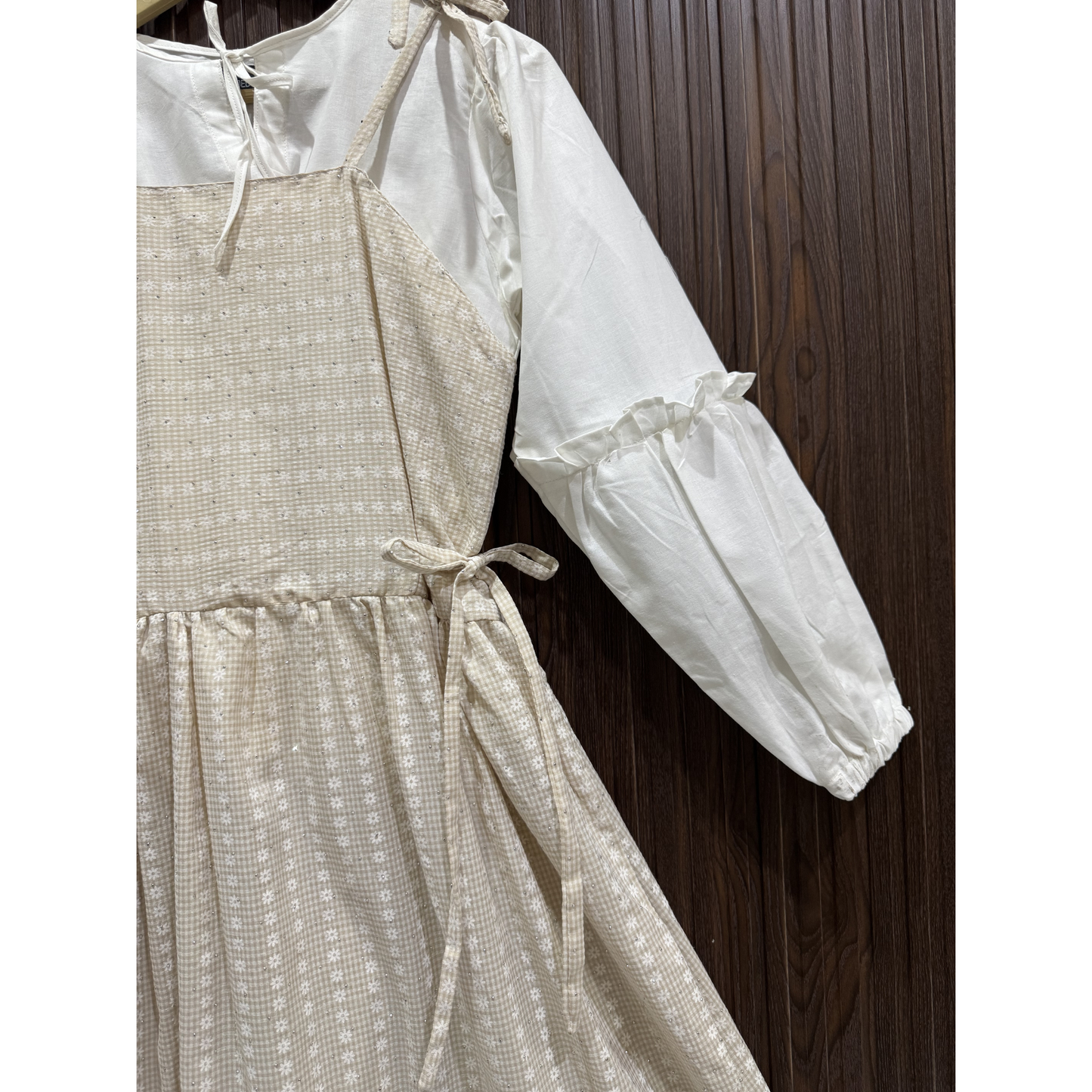 Stuff Mix Summer Cotton Dress | Korean Inspired | 4 Colors | Puff Sleeve