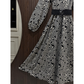 Women's Premium Imported Soft Georgette Abstract Print Maxi Dress with Waist Belt | Non See-Through |FLARE 120+ Inches