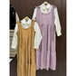 Korean Inspired Crushed Georgette Maxi Dress with Cotton Shirt – Pinterest Style Layered Outfit for Women