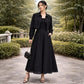Jacket Style Georgette Maxi Dress for Women – Elegant Long Dress with Cropped Jacket
