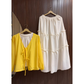 Layered Georgette Skirt Top Set for Women – Textured Tie-Front Top with Crepe Georgette Maxi Skirt