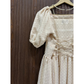 Cream Broshia Chicken Kari Long Dress for Women with Malai Lining – Elegant Modest Maxi Dress