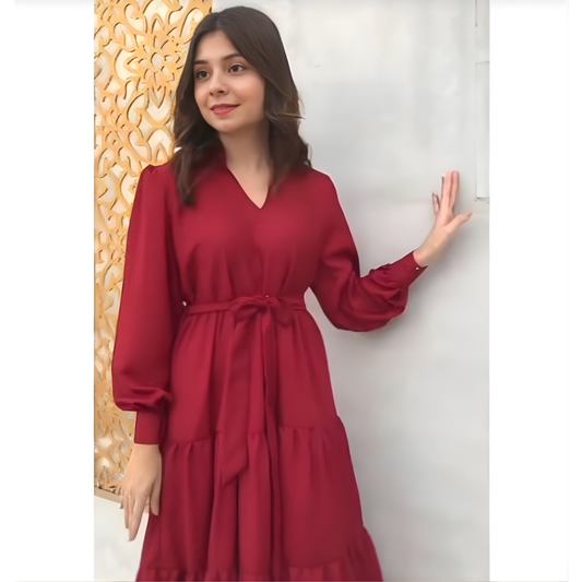 Ruby Charm – Imported Georgette Long Dress