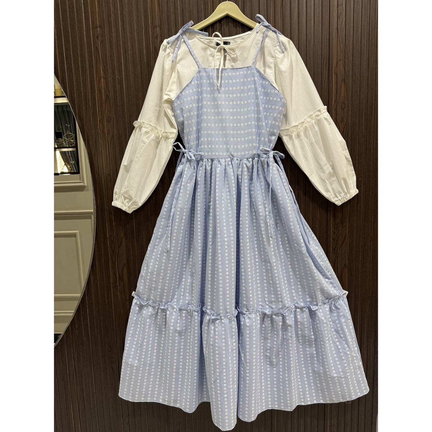 Stuff Mix Summer Cotton Dress | Korean Inspired | 4 Colors | Puff Sleeve