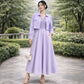 Jacket Style Georgette Maxi Dress for Women – Elegant Long Dress with Cropped Jacket
