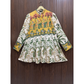 Printed Lawn Top with Flapper and Lace Detailing