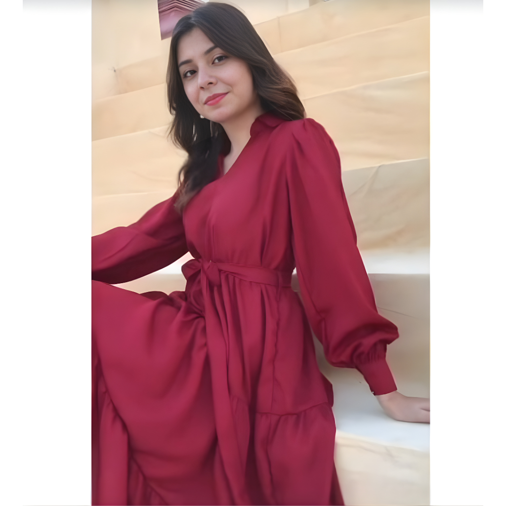 Ruby Charm – Imported Georgette Long Dress