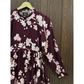 Women's Soft Linen Floral Long Dress – Lightweight Summer Maxi Dress (Maroon)