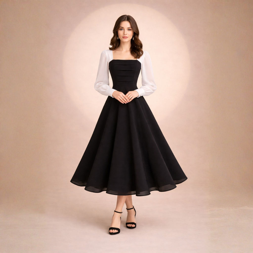 Georgette Pinterest Inspired Long Dress for Women – Elegant Flowy Maxi Dress