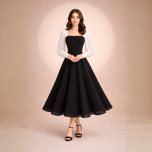 Georgette Pinterest Inspired Long Dress for Women – Elegant Flowy Maxi Dress