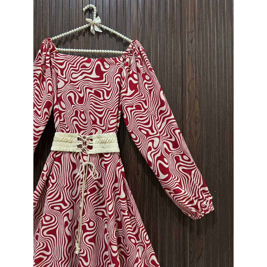 Women's Premium Soft Georgette Printed Maxi Dress with Waist Belt  | Non See-Through |FLARE 120+ Inches