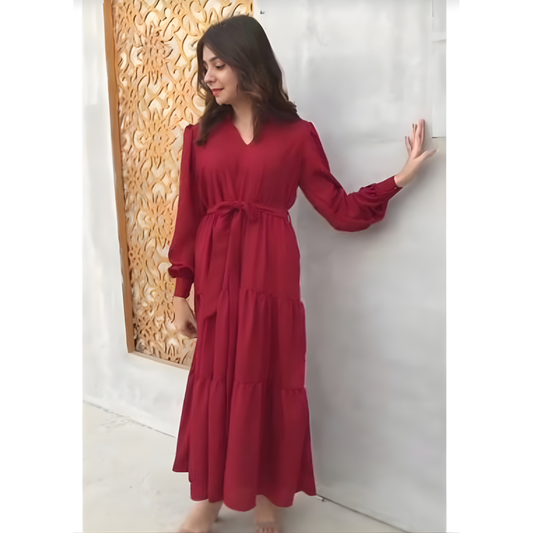 Ruby Charm – Imported Georgette Long Dress