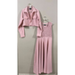 Jacket Style Georgette Maxi Dress for Women – Elegant Long Dress with Cropped Jacket