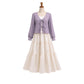 Layered Georgette Skirt Top Set for Women – Textured Tie-Front Top with Crepe Georgette Maxi Skirt