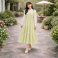 Korean Inspired Crushed Georgette Maxi Dress with Cotton Shirt – Pinterest Style Layered Outfit for Women