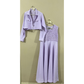 Jacket Style Georgette Maxi Dress for Women – Elegant Long Dress with Cropped Jacket