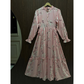 Women's Soft Linen Floral Long Dress – Lightweight Summer Maxi Dress (Blush Pink)