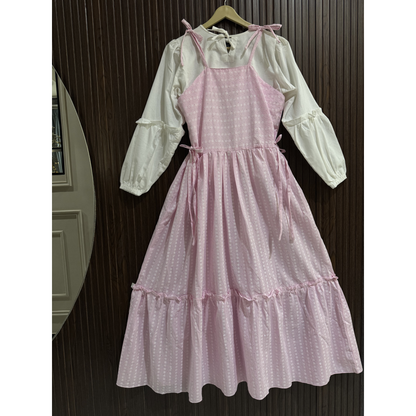 Stuff Mix Summer Cotton Dress | Korean Inspired | 4 Colors | Puff Sleeve