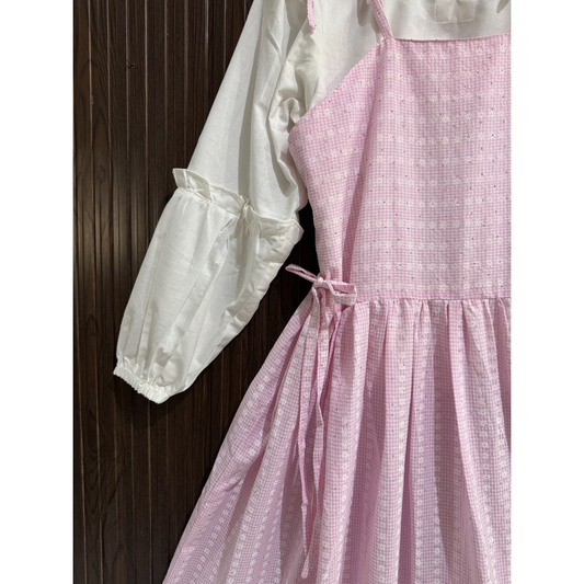Stuff Mix Summer Cotton Dress | Korean Inspired | 4 Colors | Puff Sleeve