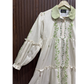 Floral Lawn Top with Collar and Frill Hem