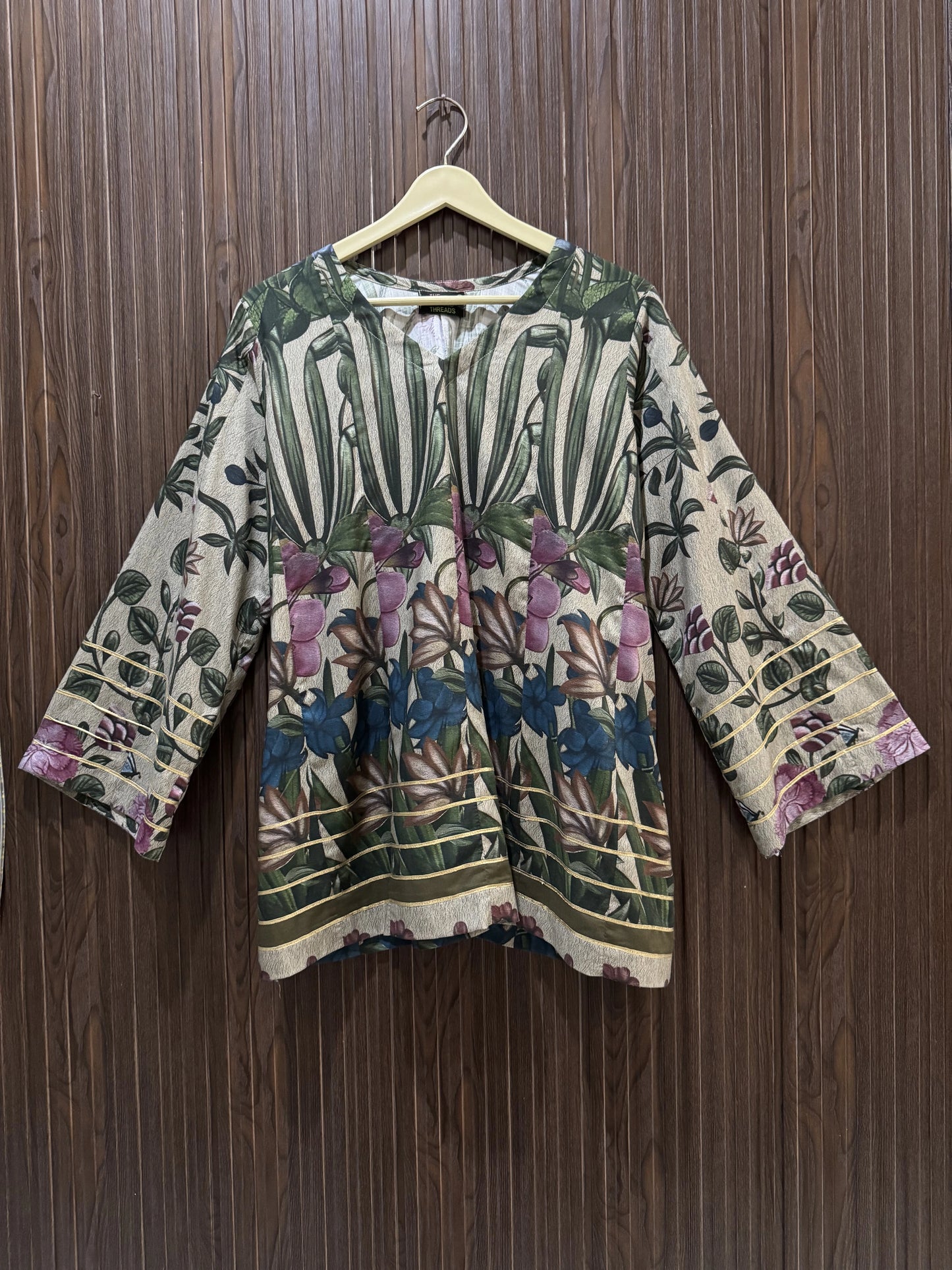 Tropical Garden Printed Lawn Top