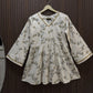 Ivory Bloom Printed Cotton Top