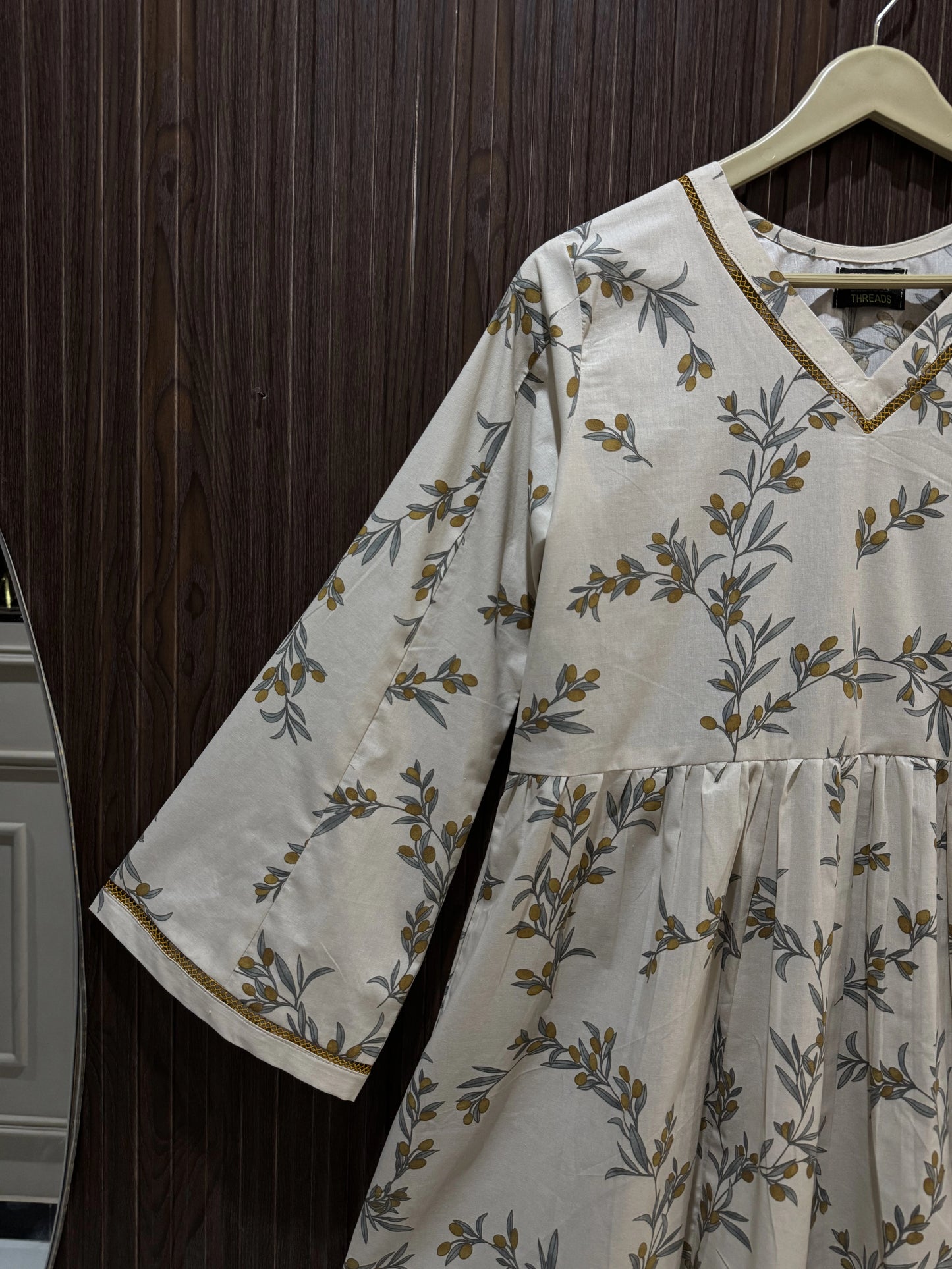 Ivory Bloom Printed Cotton Top