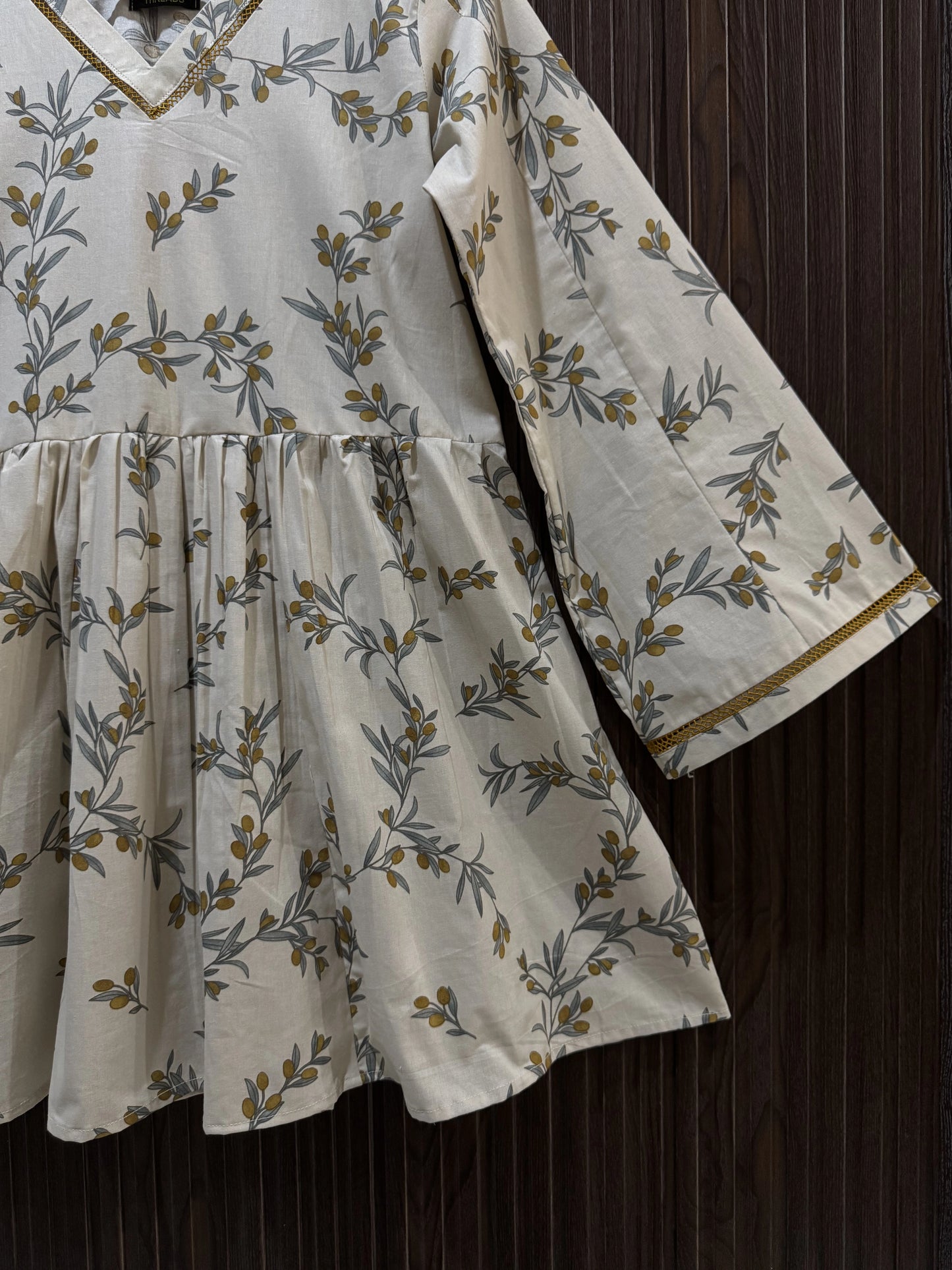 Ivory Bloom Printed Cotton Top