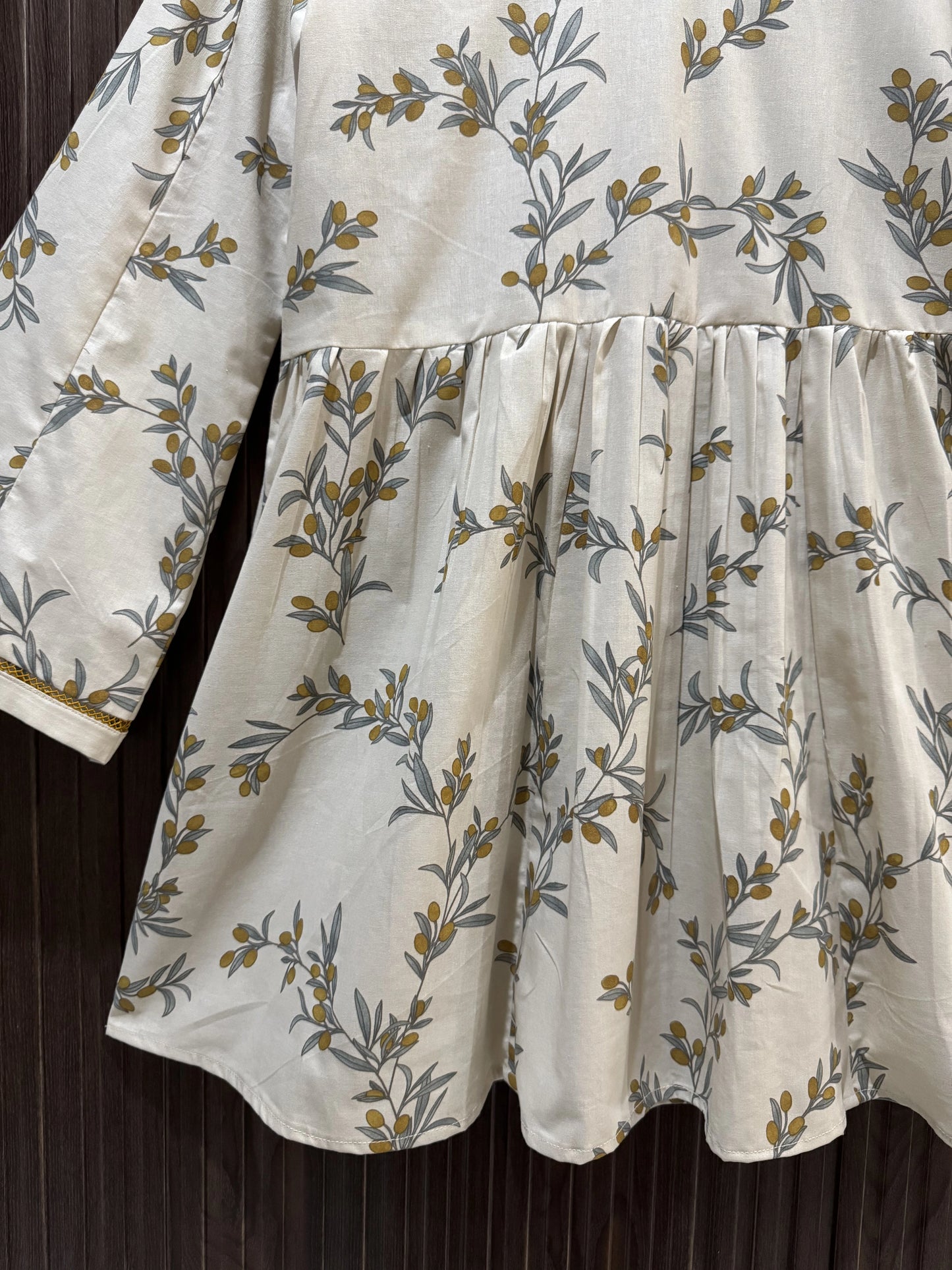 Ivory Bloom Printed Cotton Top