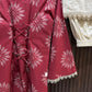 Maroon Corset Kurti with Beige Flapper Trouser – 2 Piece
