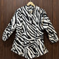 Black & White Zebra Printed Cotton Kurta
