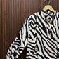 Black & White Zebra Printed Cotton Kurta