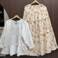 Soft Blossom – Chiffon Skirt & Crepe Georgette Top