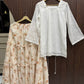 Ivory Bloom – Chiffon Chicken Kari Skirt & Top Set