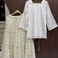 Ivory Bloom – Chiffon Chicken Kari Skirt & Top Set