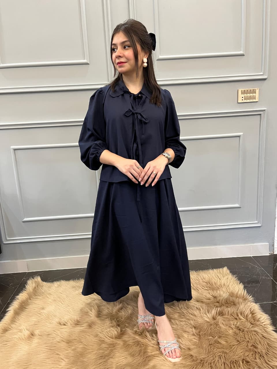 Elegant Sleeveless Maxi Dress for Women –  With Bow Top