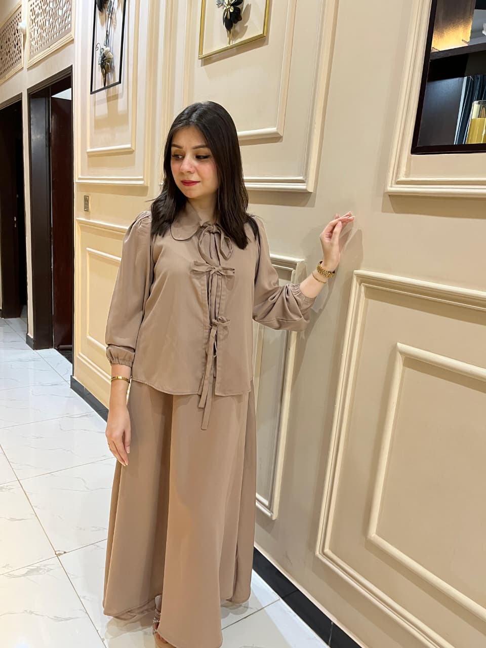Elegant Sleeveless Maxi Dress for Women –  With Bow Top