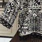 Black & White Soft Linen Corset Kurti Set