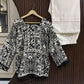 Black & White Soft Linen Corset Kurti Set