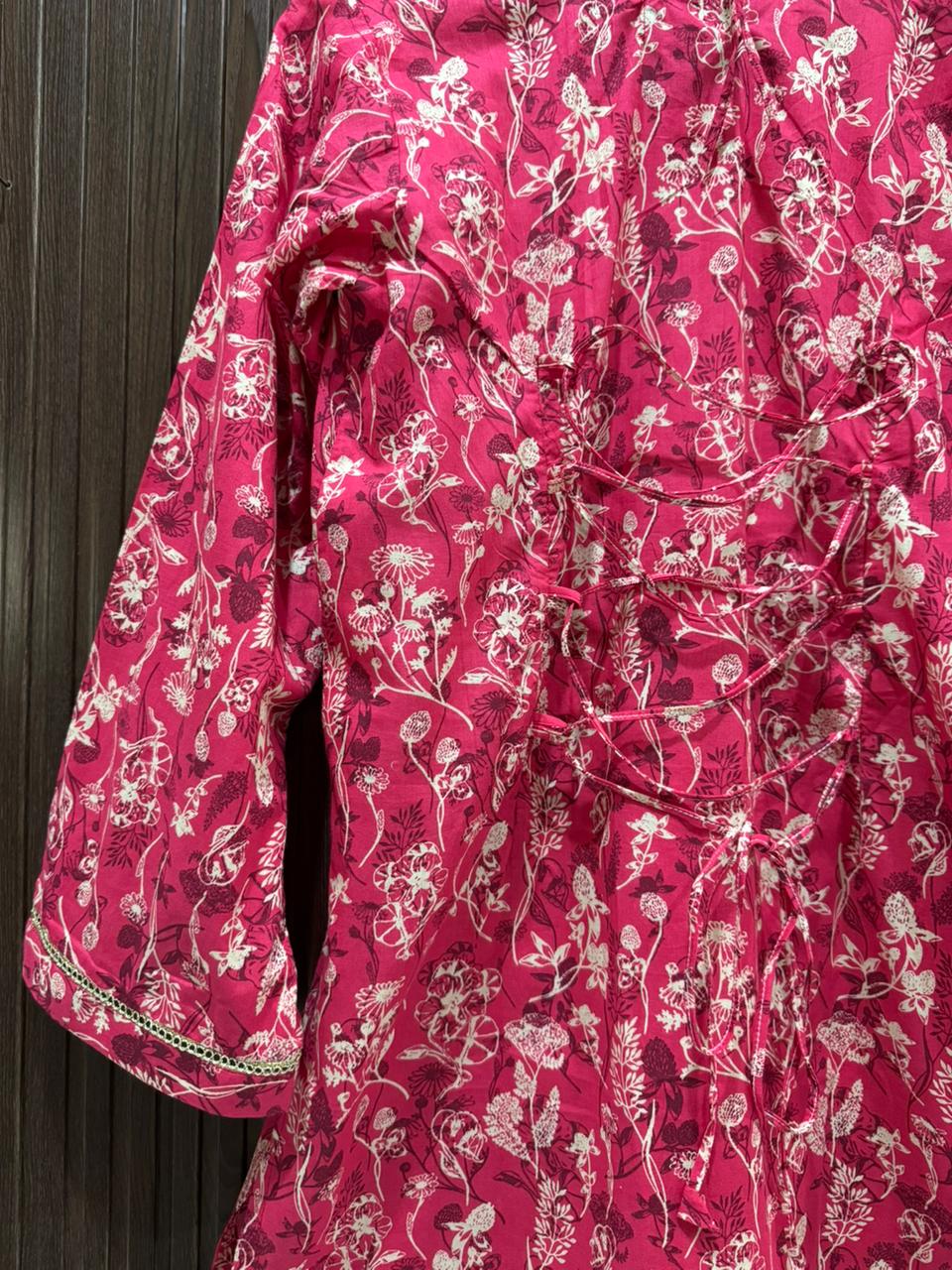 Printed Stuff Lawn Corset Kurti with Cotton Flapper Trouser