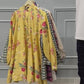 Elegant Printed Skirt Top Set for Women – Flowy Lawn Top with Cotton Layered Skirt